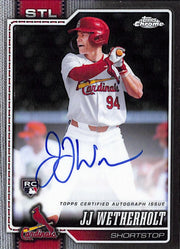2026 Topps Chrome JJ Wetherholt Auto Autograph Rookie RC Cardinals