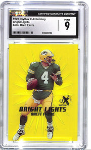1999 Skybox E-X Century Brett Favre Bright Lights CGC 9 Packers