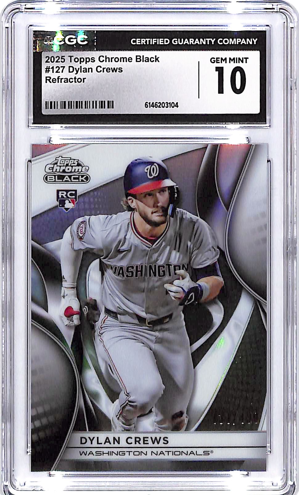 2025 Topps Chrome Black Dylan Crews Rookie RC Refractor /199 CGC 10 Nationals
