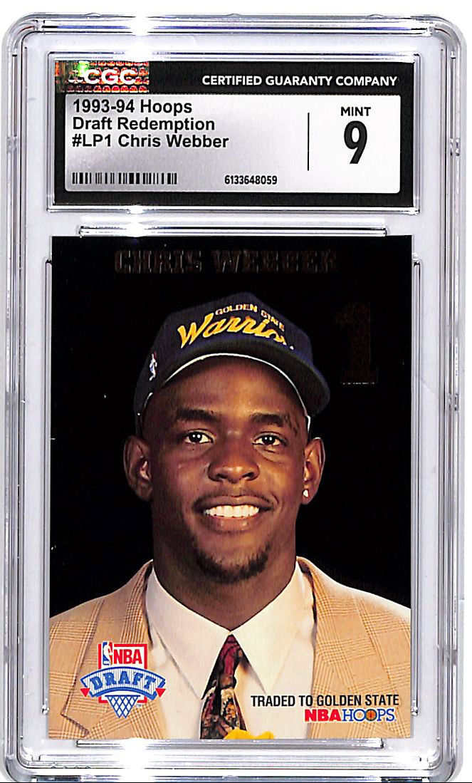 1993-94 Hoops Chris Webber Draft Redemption CGC 9 Warriors
