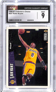 1996-97 Collector's Choice Kobe Bryant Rookie RC #267 CGC 9 Lakers