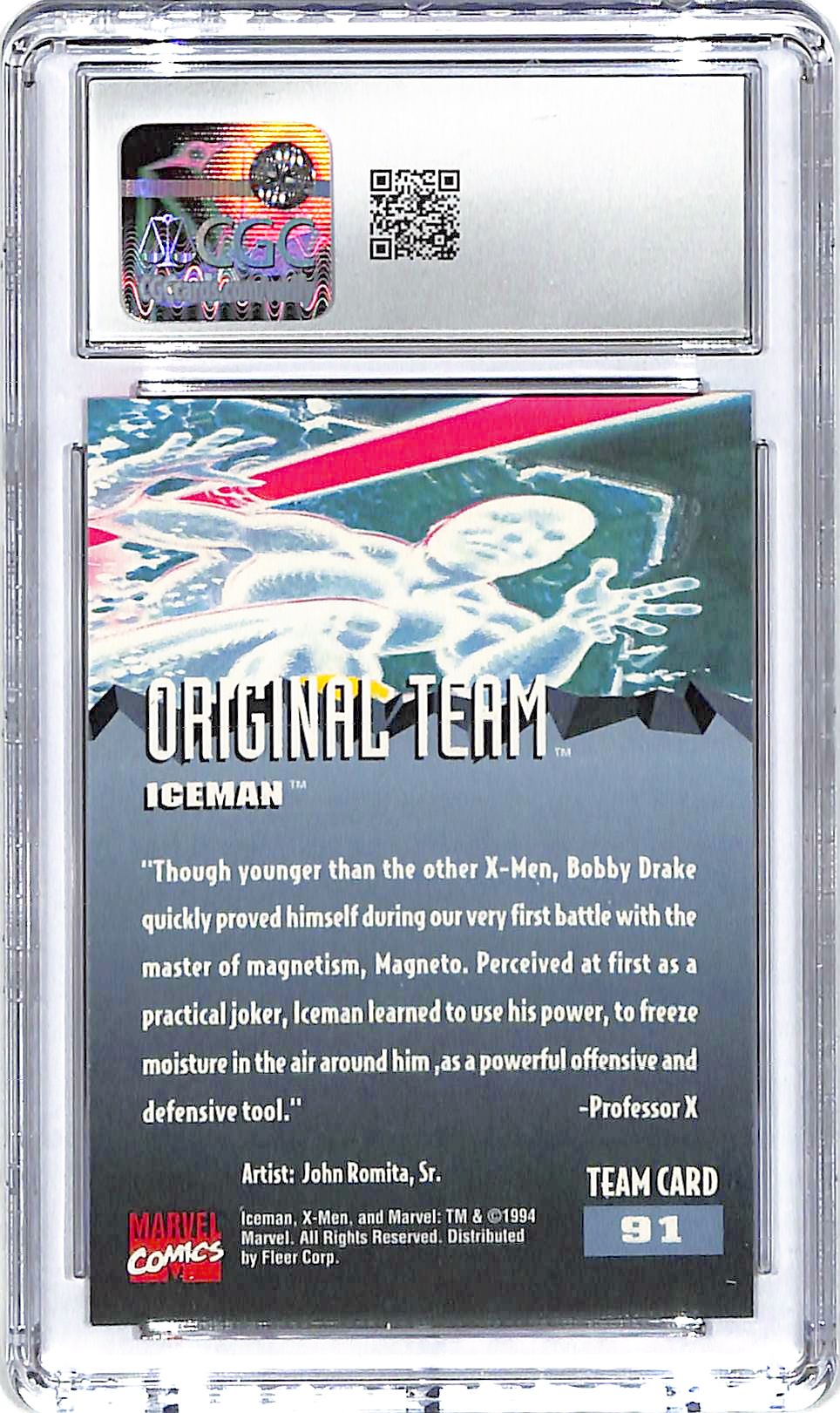 1994 Iceman Fleer Ultra X-Men '95 #91 CGC Gem Mint 10
