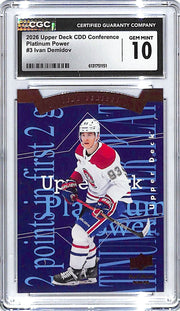 2026 Upper Deck CDD Conference Ivan Demidov Rookie RC Platinum Power CGC 10