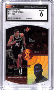 1997-98 SPx Tom Duncan Rookie RC Bronze #37 CGC 6 Spurs