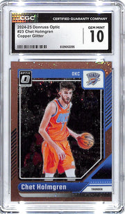 2024-25 Donruss Optic Chet Holmgren Copper Glitter /99 CGC 10 Thunder