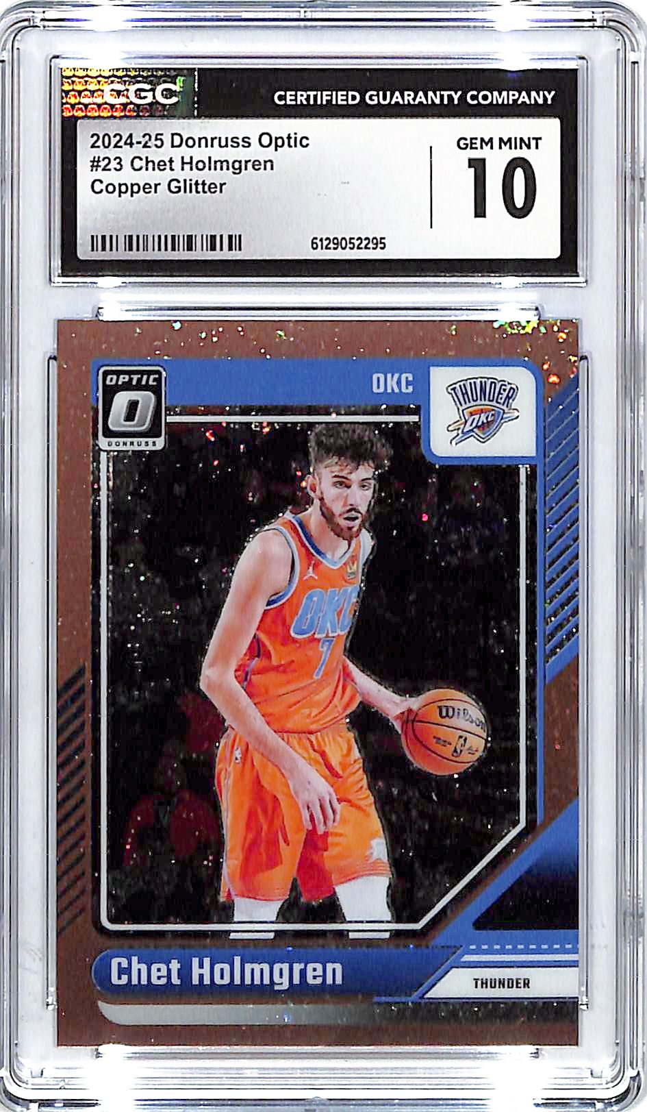2024-25 Donruss Optic Chet Holmgren Copper Glitter /99 CGC 10 Thunder