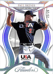 2025 Flawless Paul Skenes USA Baseball Diamond /25 Rookie RC Pirates