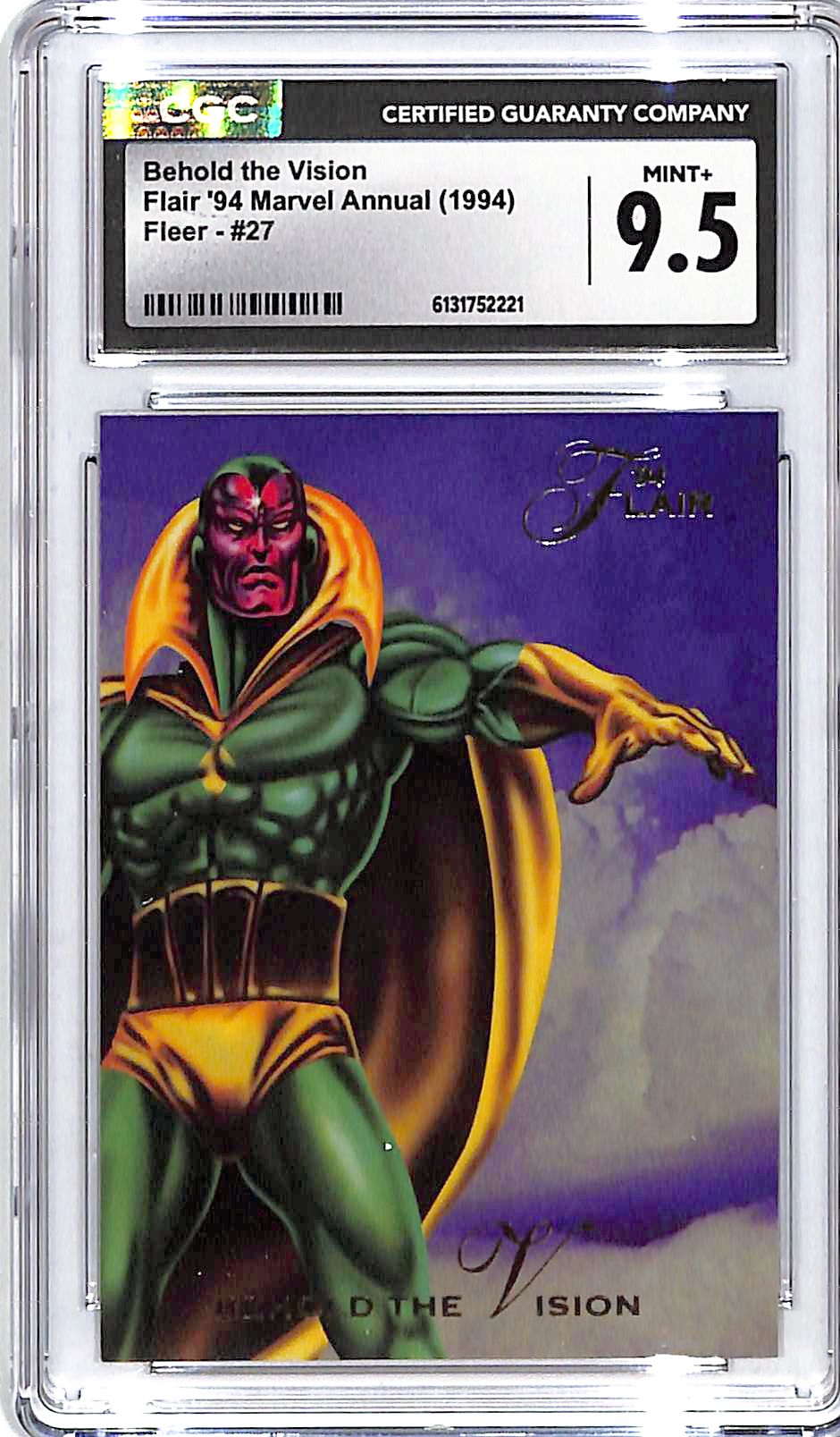 1994 Fleer Flair 94 Marvel Annual Behold The Vision #27 CGC 9.5
