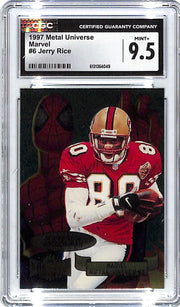 1997 Metal Universe Jerry Rice Marvel Spider-Man CGC 9.5 49ers