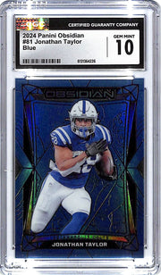 2024 Obsidian Jonathan Taylor Blue /25 CGC 10 Colts