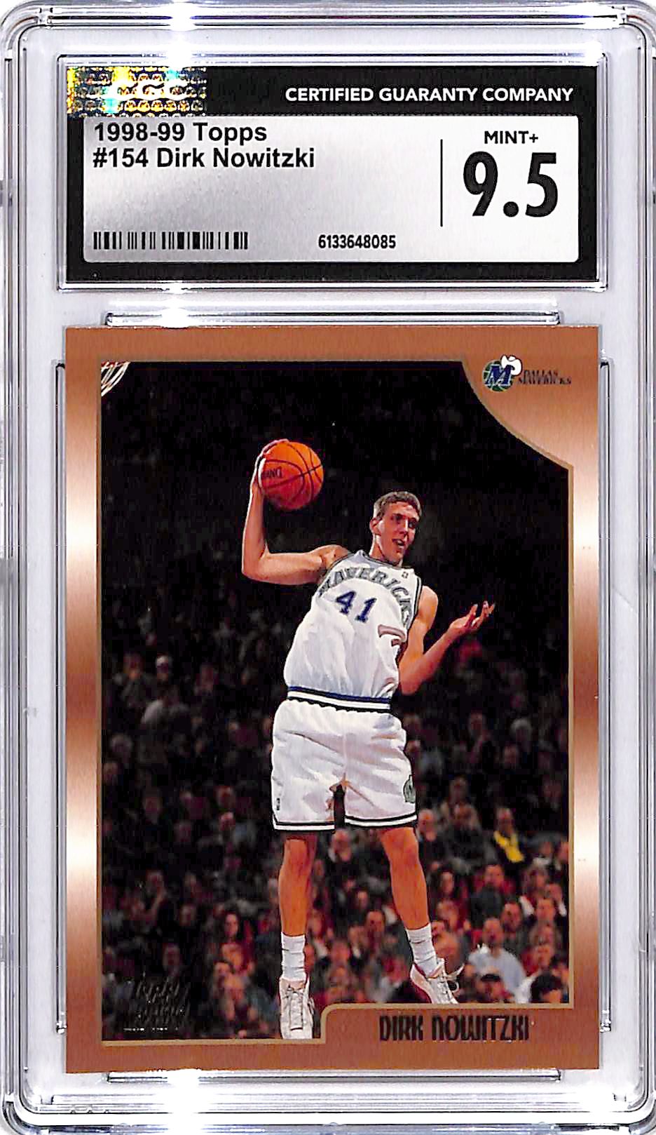 1998-99 Topps Dirk Nowitzki Rookie RC #154 CGC 9.5 Mavericks