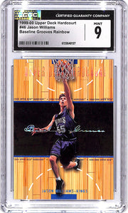 1999-00 Upper Deck Hardcourt Jason Williams Baseline Groves Rainbow /500 CGC 9