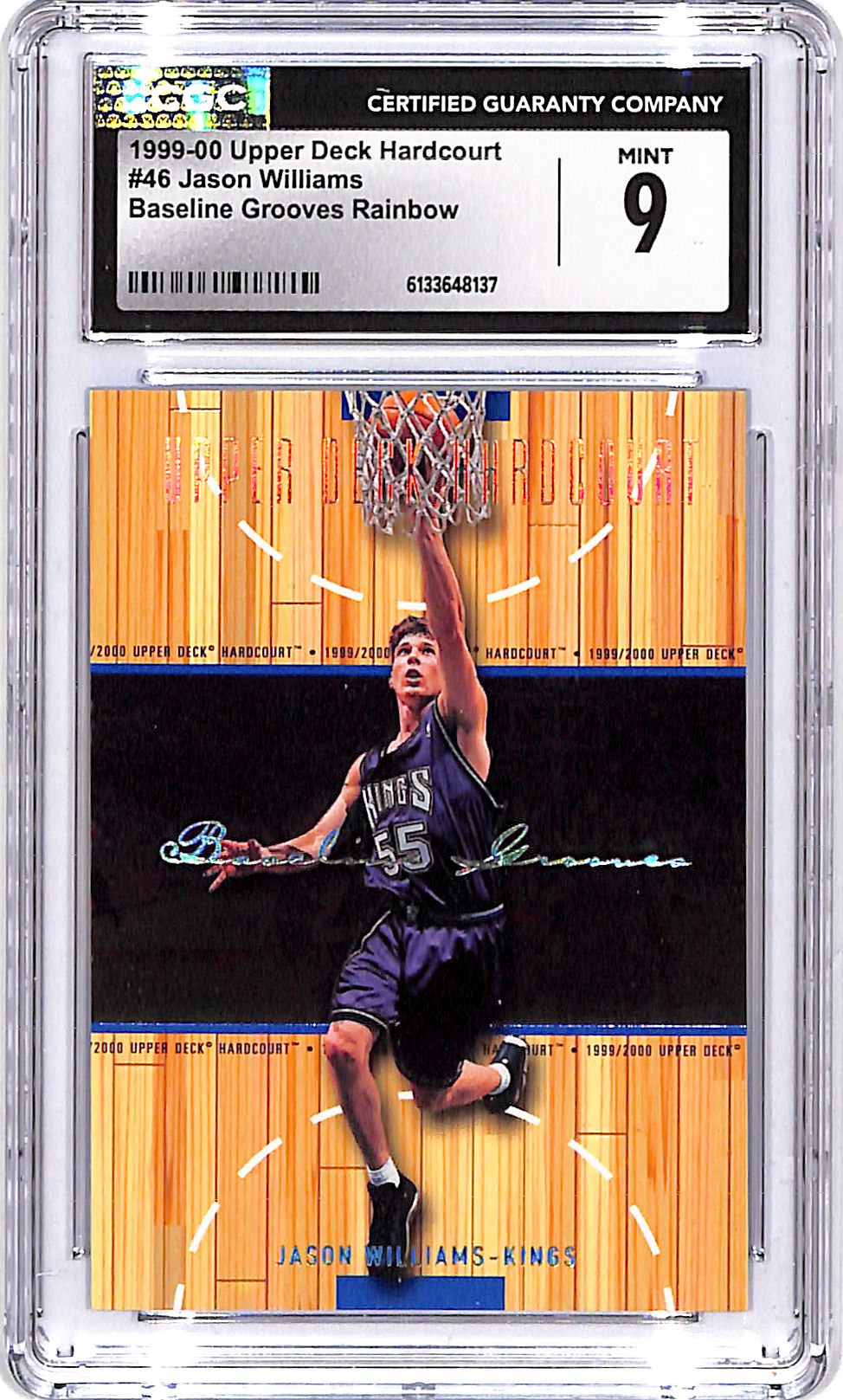 1999-00 Upper Deck Hardcourt Jason Williams Baseline Groves Rainbow /500 CGC 9