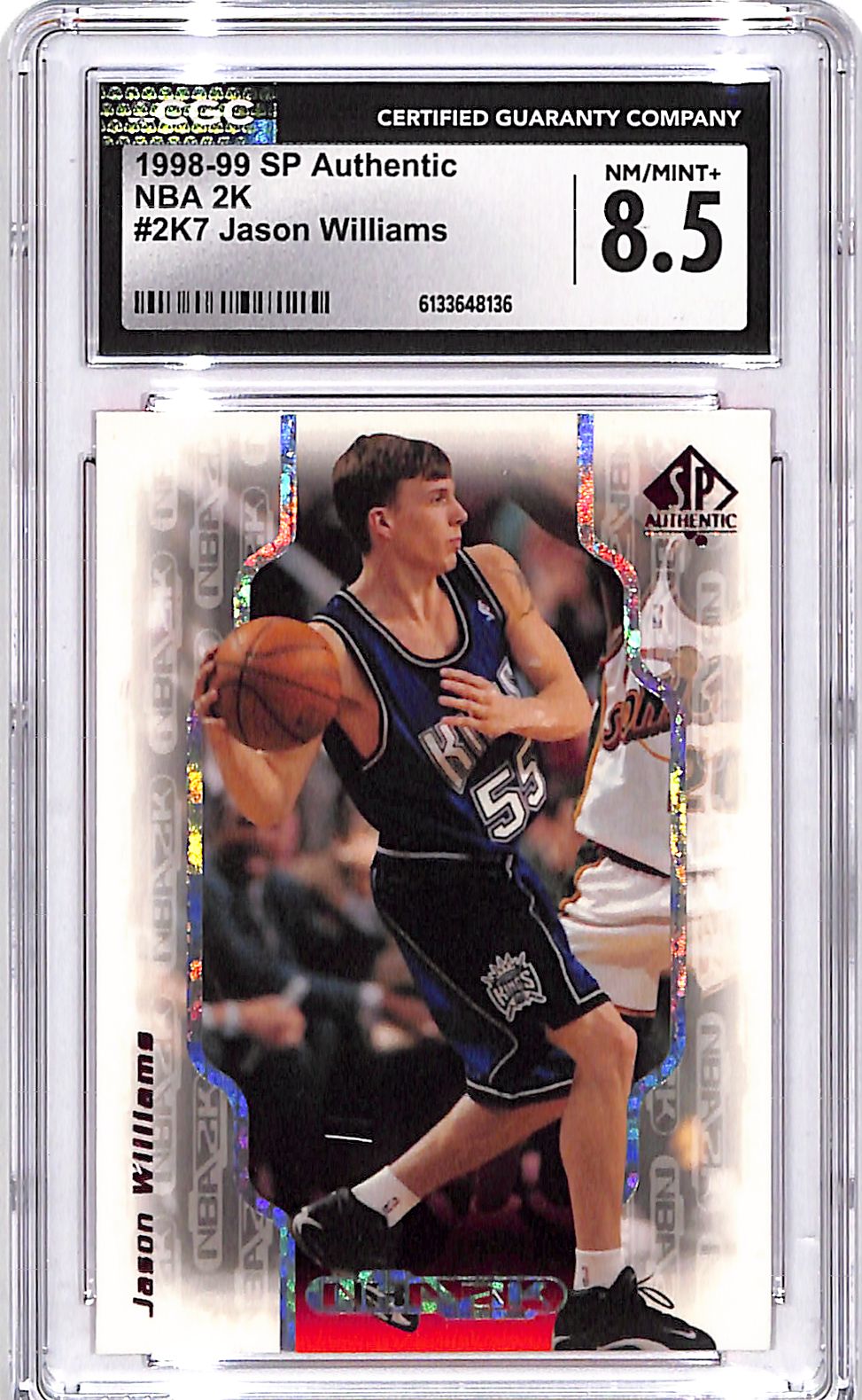 1998-99 SP Authentic Jason Williams NBA 2k Rookie RC CGC 8.5 Kings