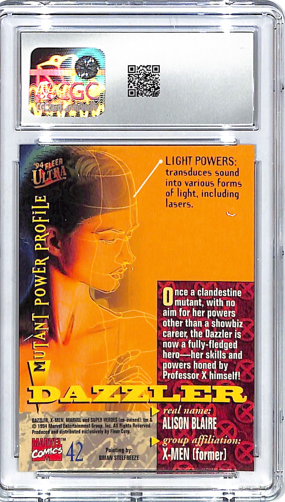 1994 Fleer Ultra X-Men Dazzler #42 CGC 9.5