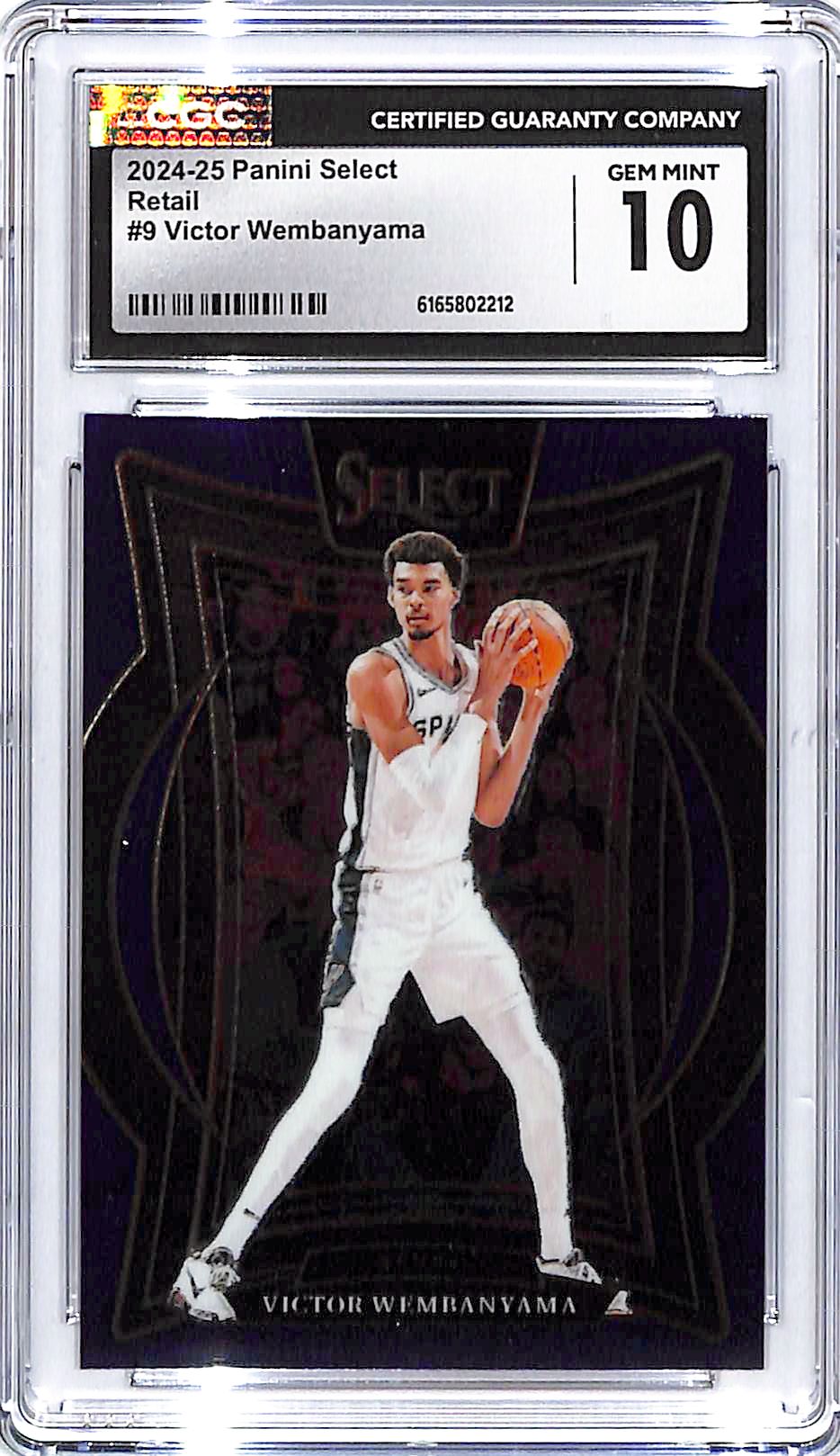 2024-25 Select Victor Wembanyama Blue Retail CGC 10 Spurs