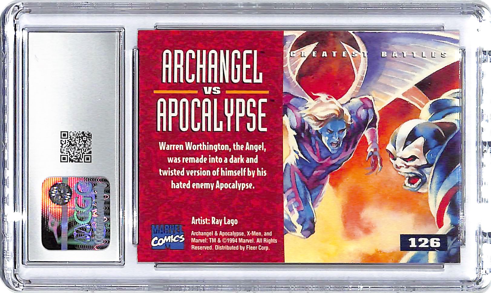 1994 Archangel Vs Apocalypse Fleer Ultra X-Men '95 #126 CGC Gem Mint 10