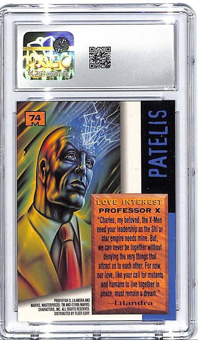 1995 Fleer Marvel Masterpieces Professor X #74 CGC 9.5