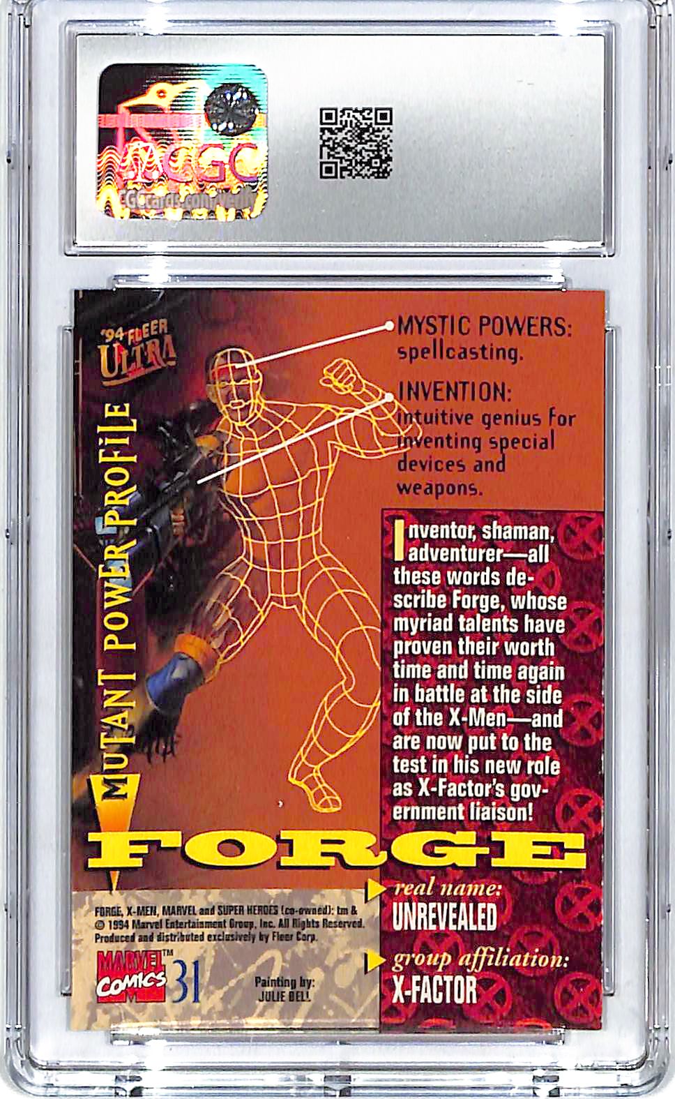 1994 Fleer Ultra X-Men Forge #31 CGC 10