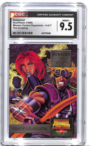 1996 OverPower Redeemed Hawkeye Black Widow Mission Control The Crossing CGC 9.5