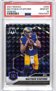 2021 Mosaic Matthew Stafford Genesis PSA 10 Rams