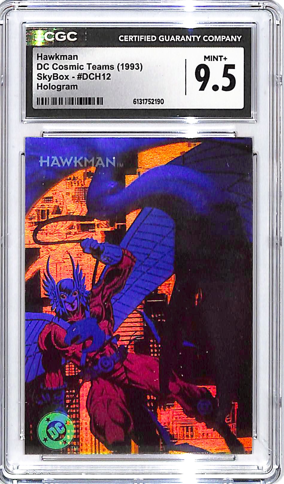 1993 Skybox DC Cosmic Teams Hackman Hologram CGC 9.5
