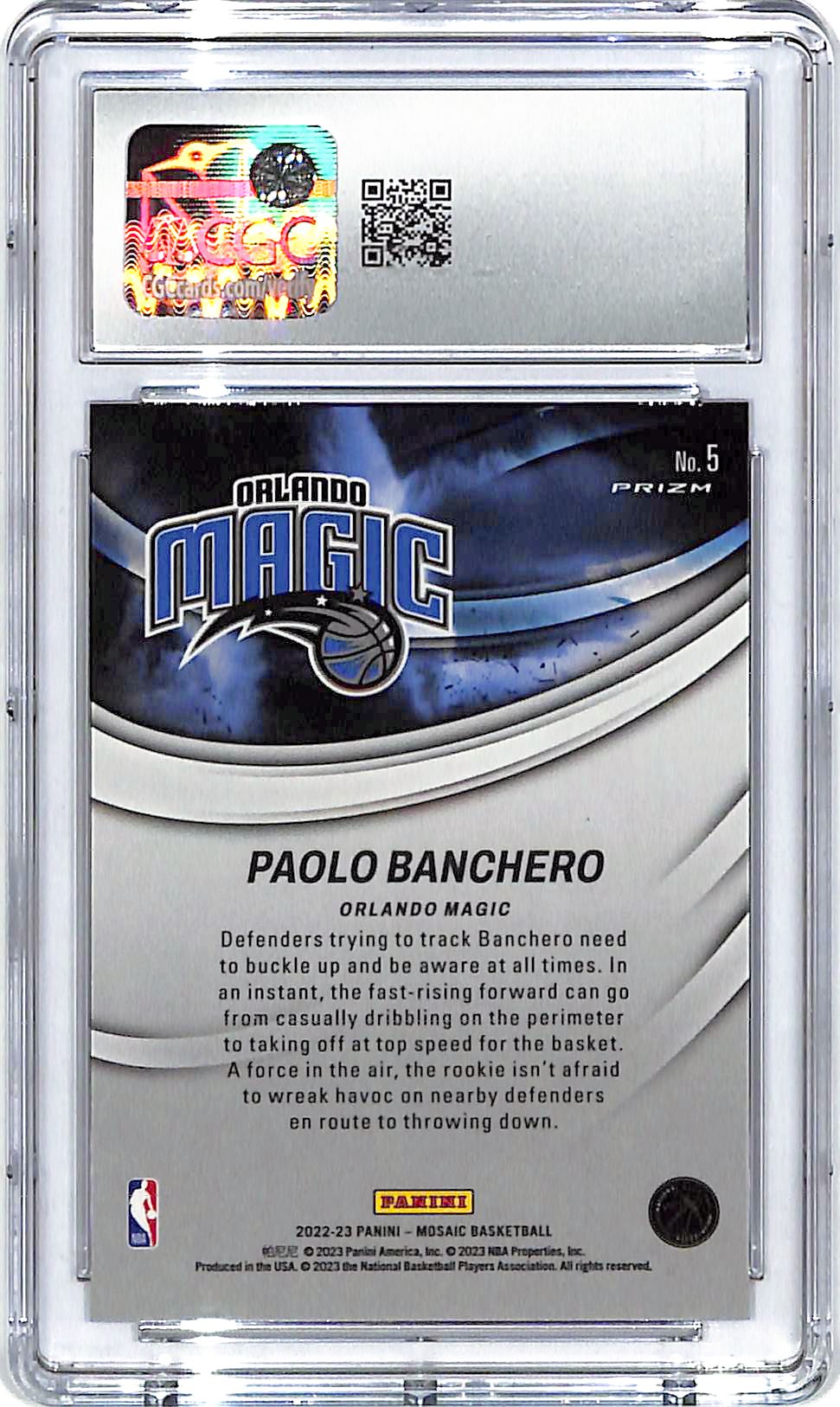 2022-23 Mosaic Paolo Banchero Storm Chasers Rookie RC #5 CGC 10 Magic