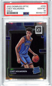 2022-23 Donruss Optic Chet Holmgren Rated Rookie RC Holo PSA 10 Thunder