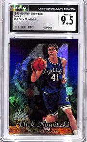 1998-99 Flair Showcase Dirk Nowitzki Row 2 Rookie RC CGC 9.5 Mavericks