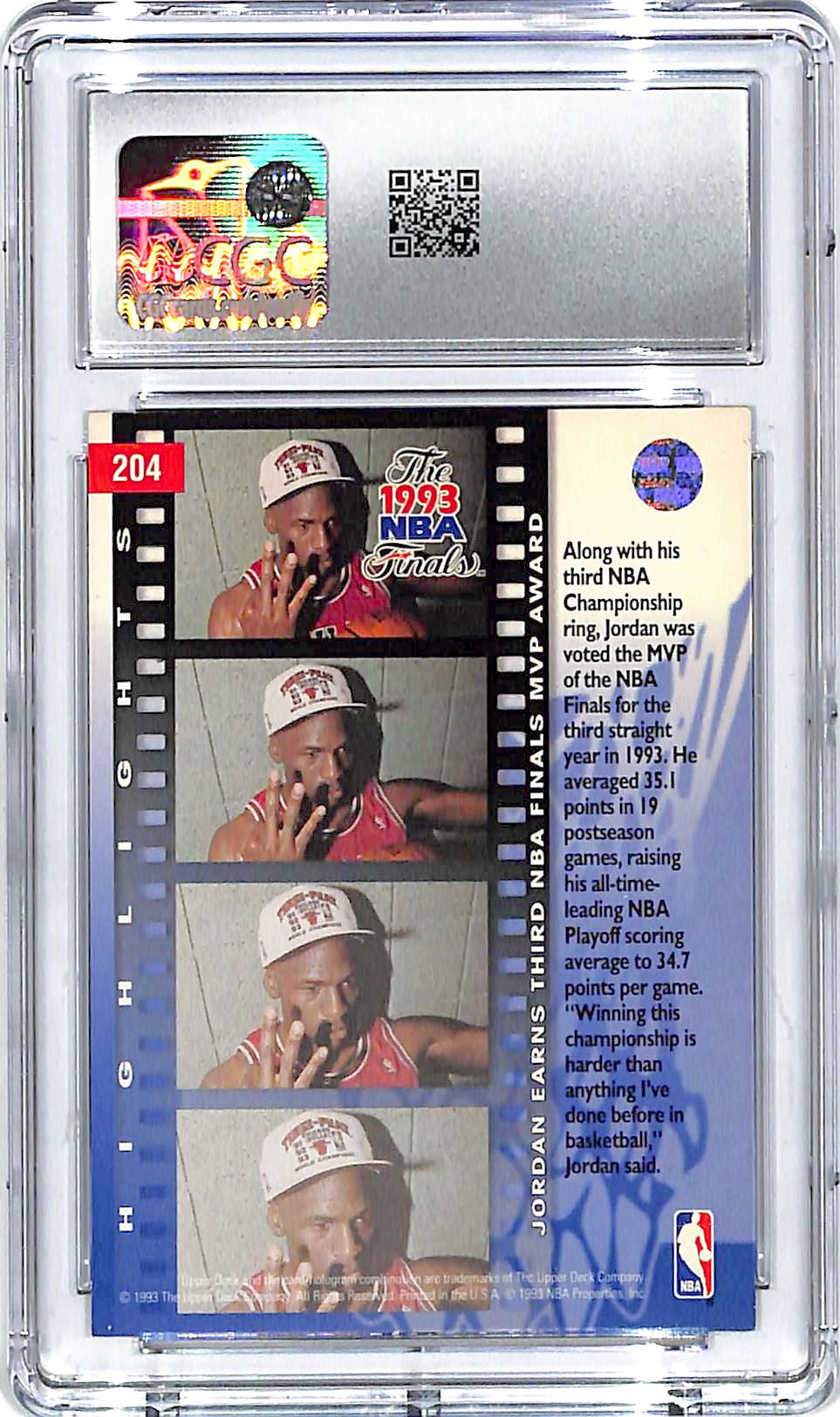 1993-94 Upper Deck Michael Jordan #204 CGC 9.5 Bulls