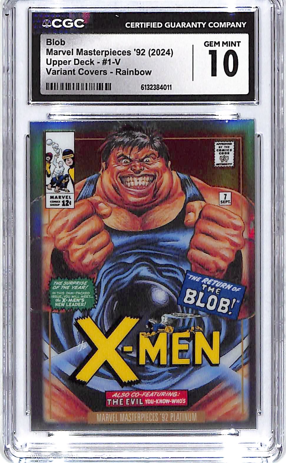 2024 Blob Upper Deck Marvel Masterpieces '92 Varient Covers Rainbow CGC Gem 10