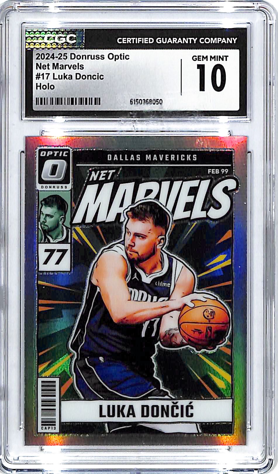 2024-25 Donruss Optic Luka Doncic Net Marvels Holo CGC 10 Mavericks