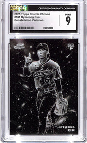 2025 Topps Chrome Cosmic Hyeseong Kim Constellation Variation CGC 9 Rookie RC