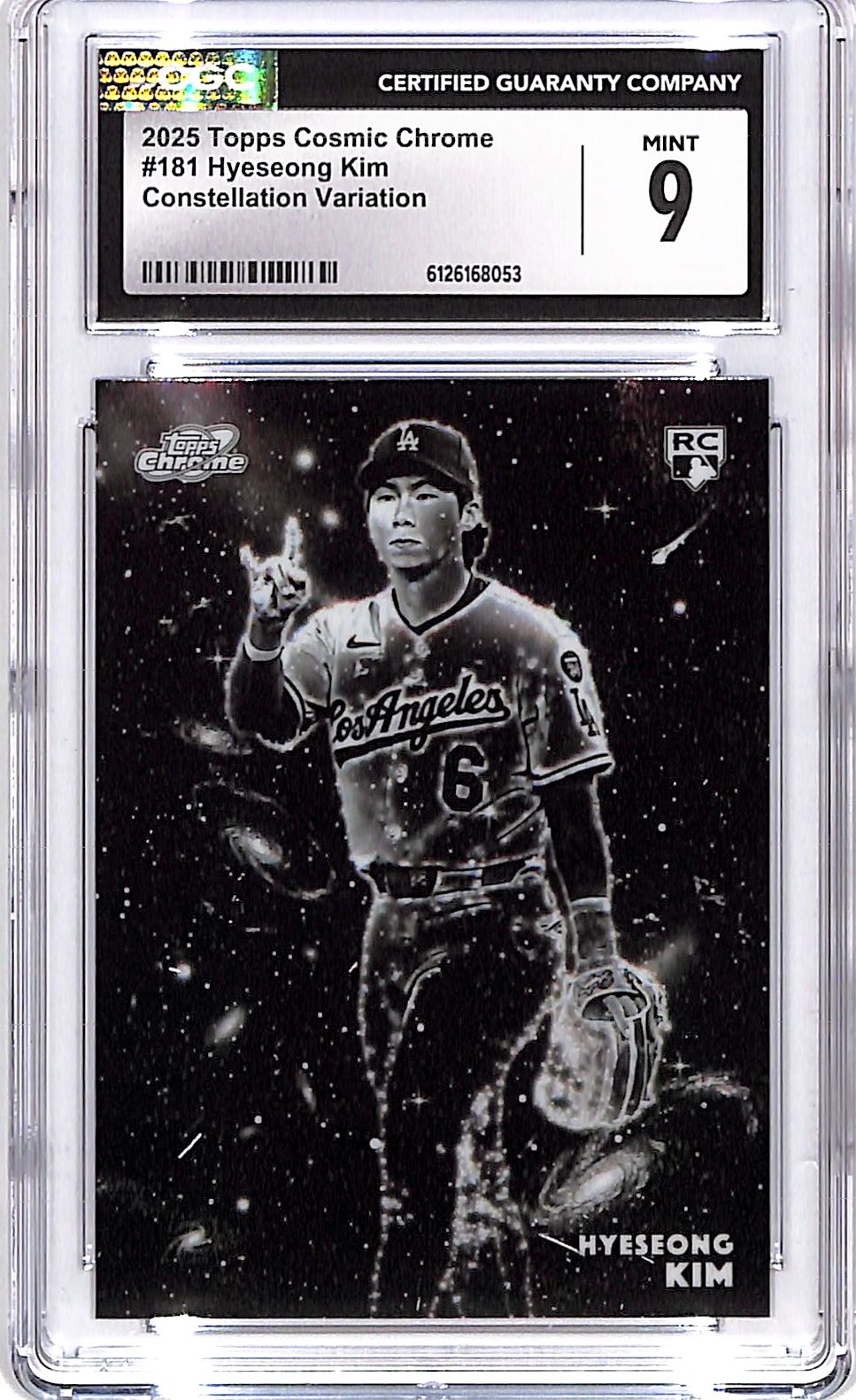 2025 Topps Chrome Cosmic Hyeseong Kim Constellation Variation CGC 9 Rookie RC