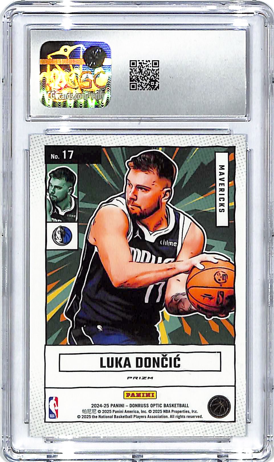 2024-25 Donruss Optic Luka Doncic Net Marvels Holo CGC 10 Mavericks