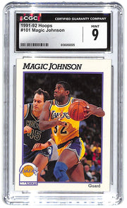 1991-92 Magic Johnson Hoops #101 CGC Mint 9