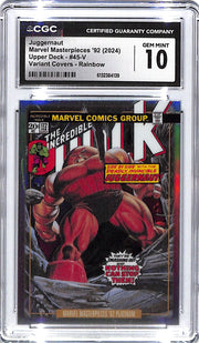 2024 Juggernaut UD Marvel Masterpieces '92 Varient Covers #45-V CGC Gem Mint 10