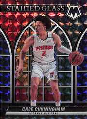 2021-22 Mosaic Cade Cunningham Stained Glass #8 Pistons