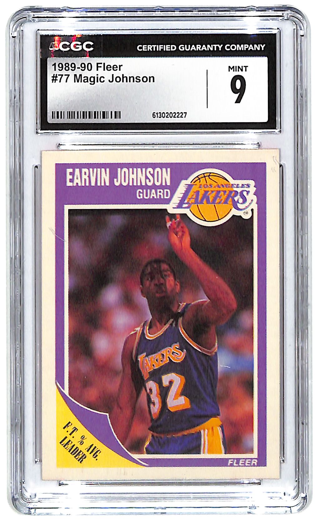 1989-90 Magic Johnson Fleer #77 CGC Mint 9