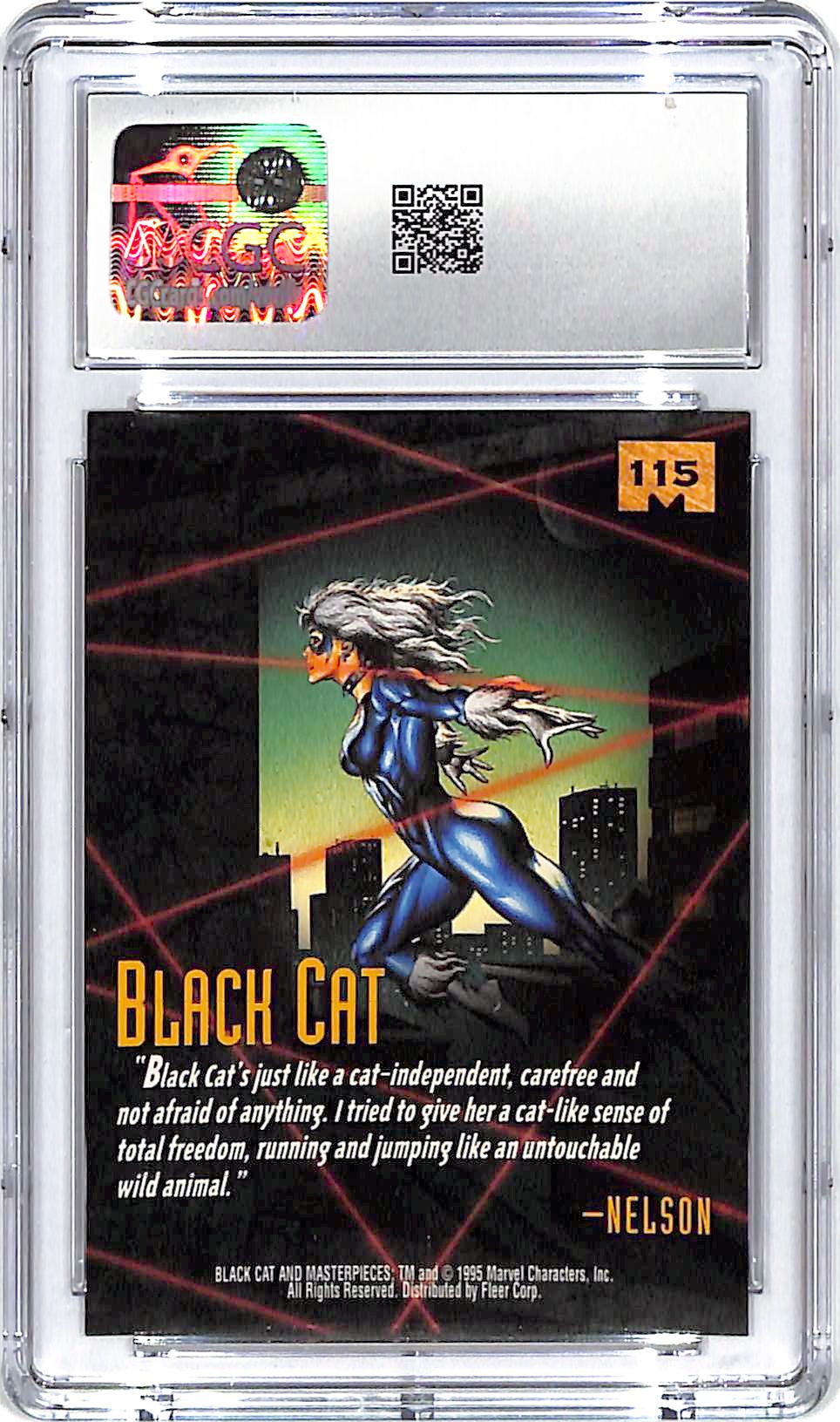 1995 Fleer Marvel Masterpieces Black Cat #115 CGC 9.5
