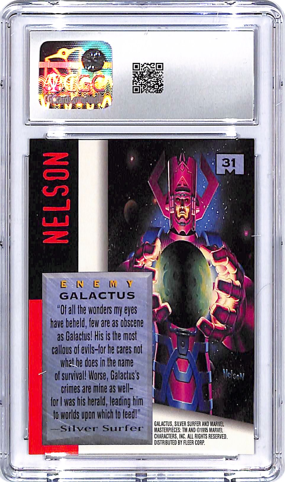1995 Fleer Marvel Masterpieces Galactus #31 CGC 9.5