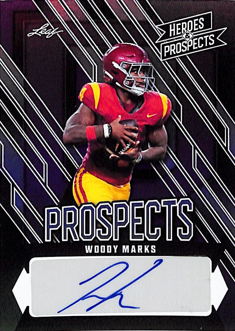 2024 Leaf Heroes and Prospects Woody Marks Rookie RC Auto Autograph /25