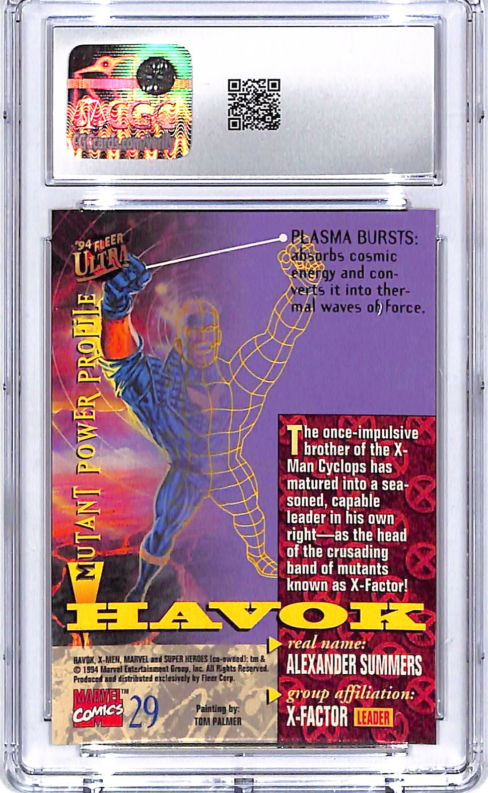 1994 Fleer Ultra X-Men Havok #29 CGC 9.5