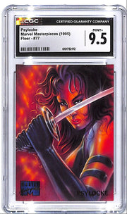 1995 Fleer Marvel Masterpieces Psylocke #77 CGC 9.5