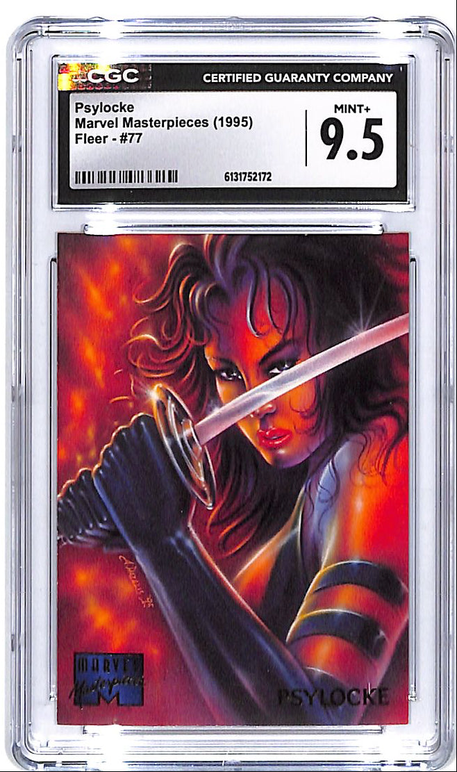 1995 Fleer Marvel Masterpieces Psylocke #77 CGC 9.5