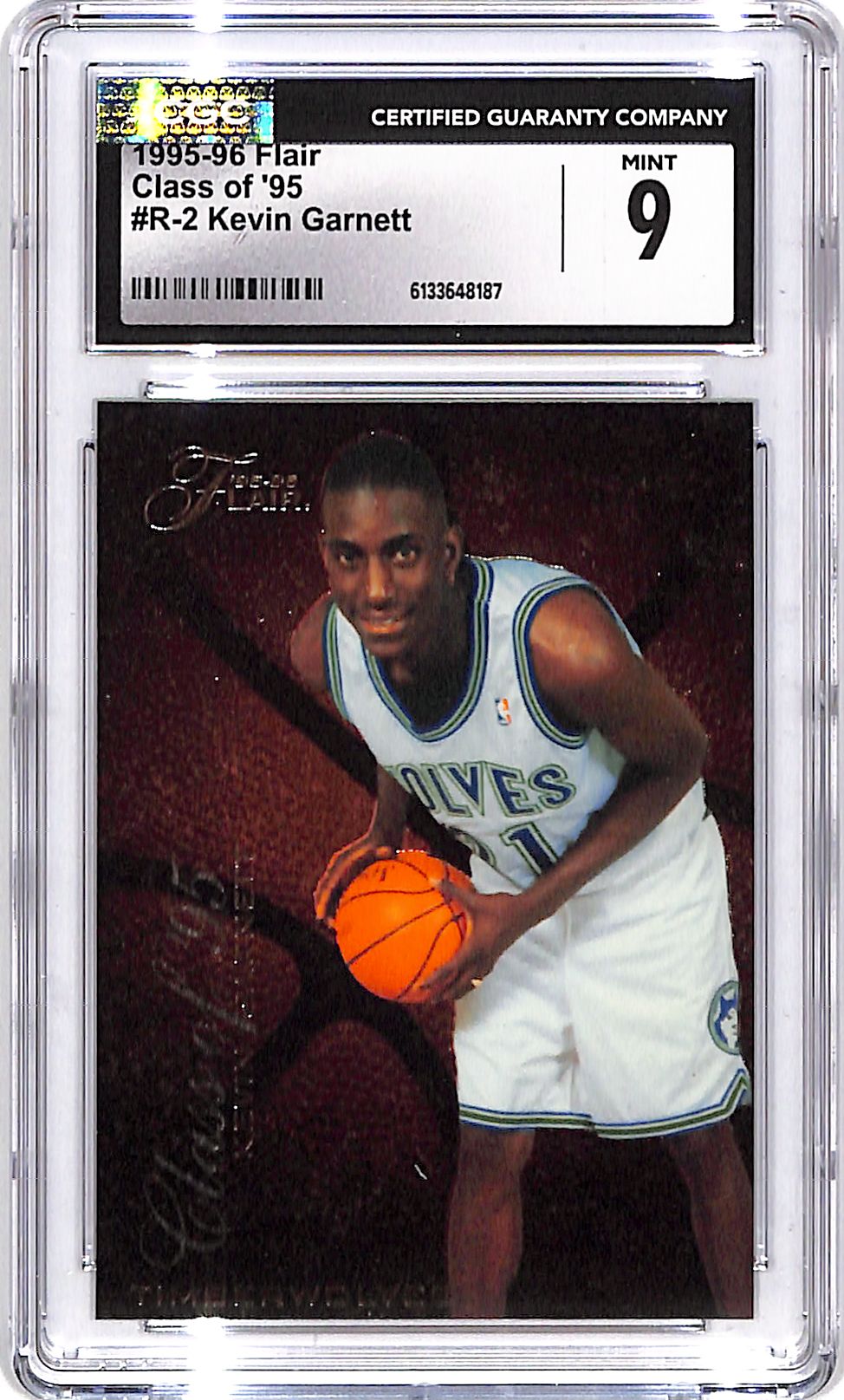1995-96 Flair Kevin Garnett Class of 95 Rookie RC CGC 9 Timberwolves