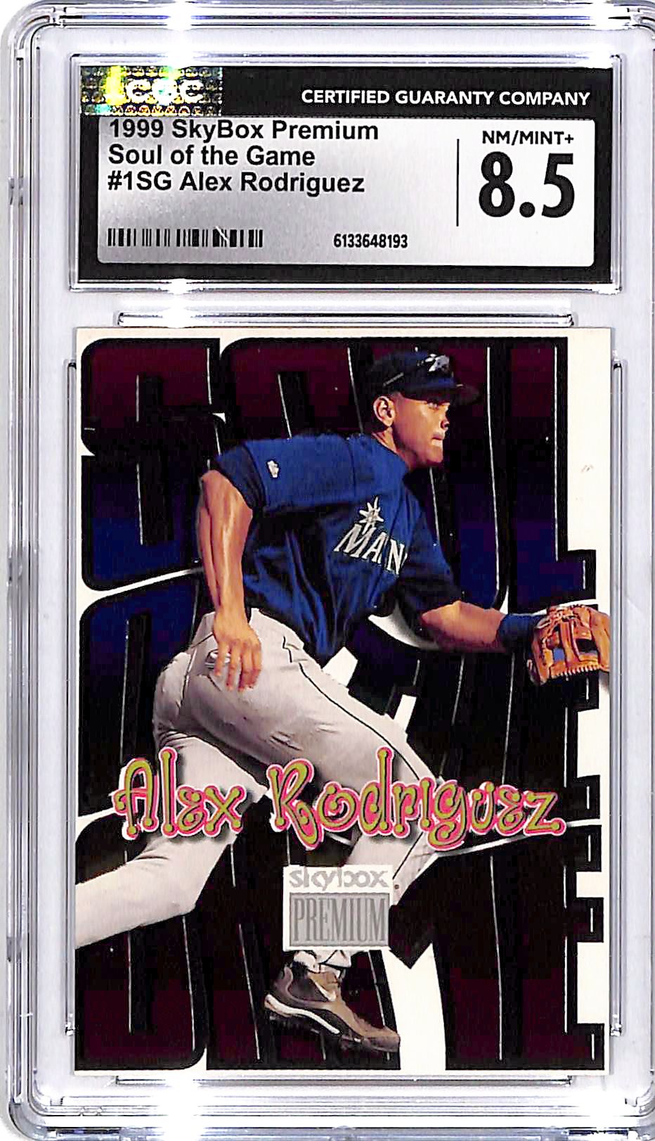 1999 Skybox Premium Alex Rodriguez Soul of the Game CGC 8.5 Mariners