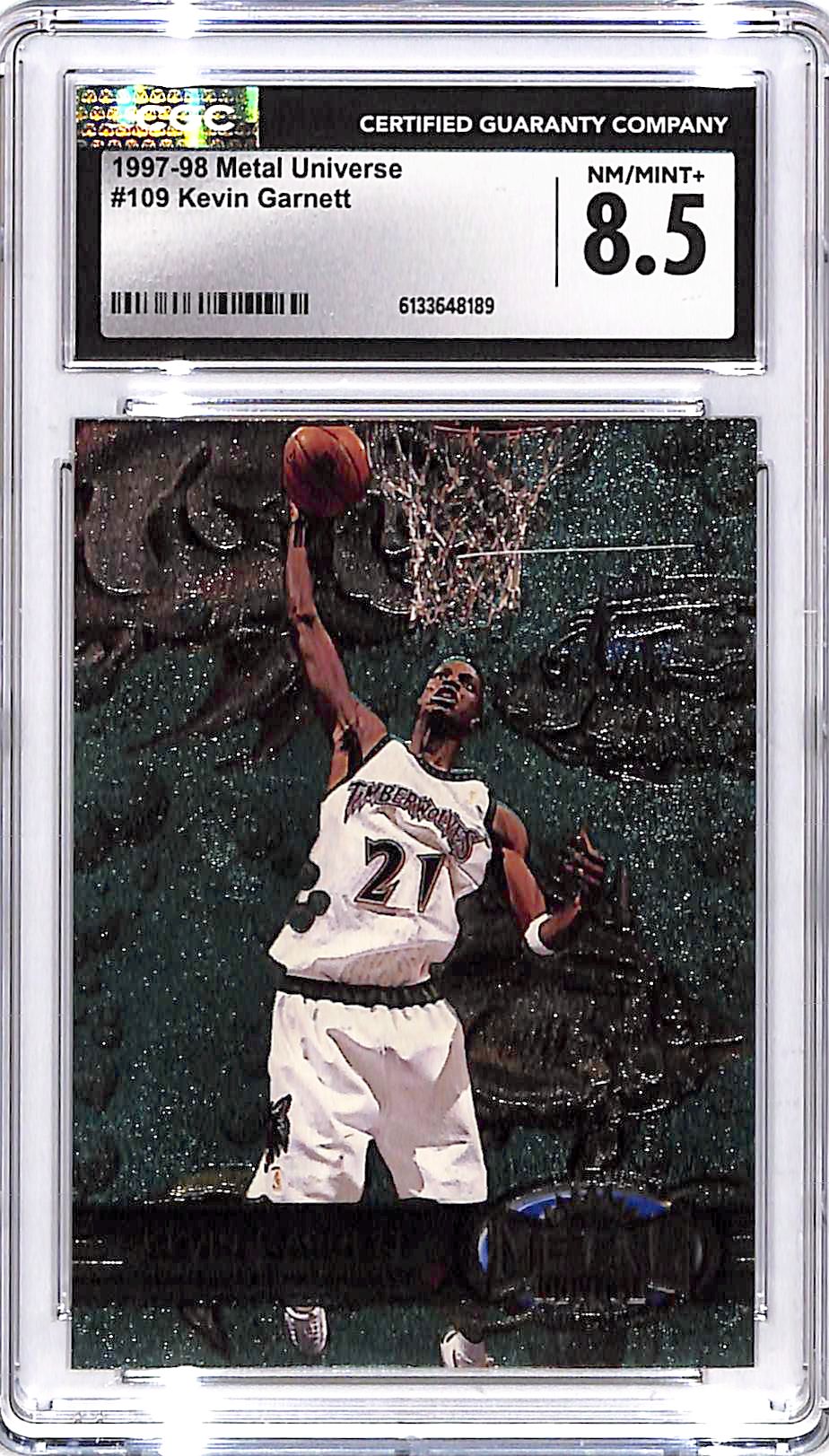1997-98 Metal Universe Kevin Garnett #109 CGC 8.5 Timberwolves