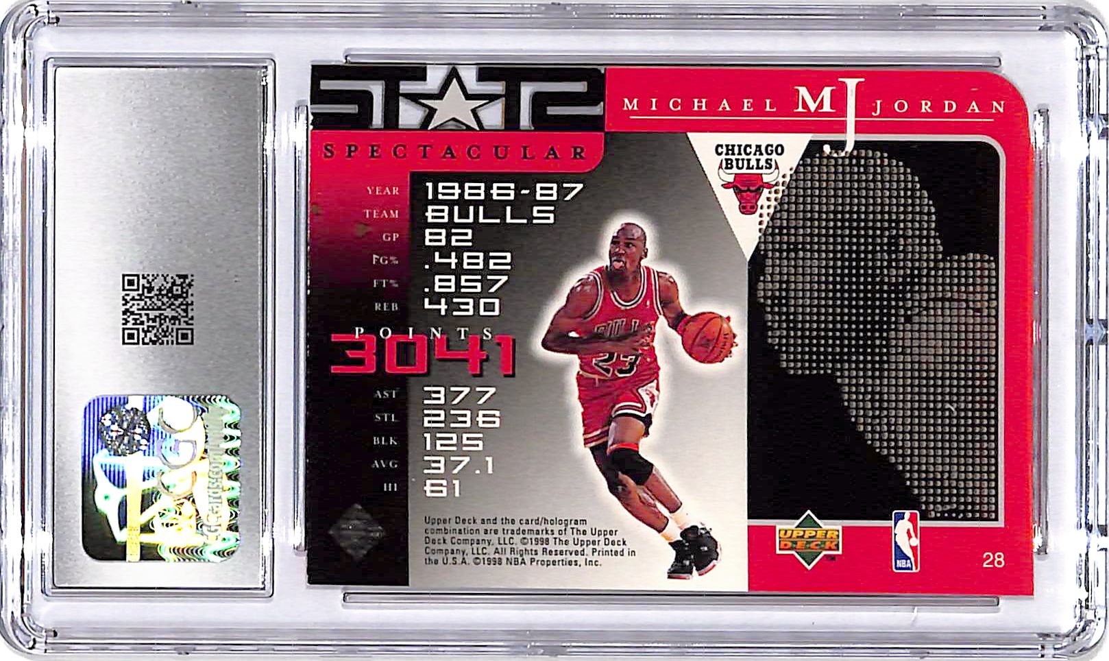 1998 Upper Deck Michael Jordan Career Collection #28 CGC 8.5 Bulls