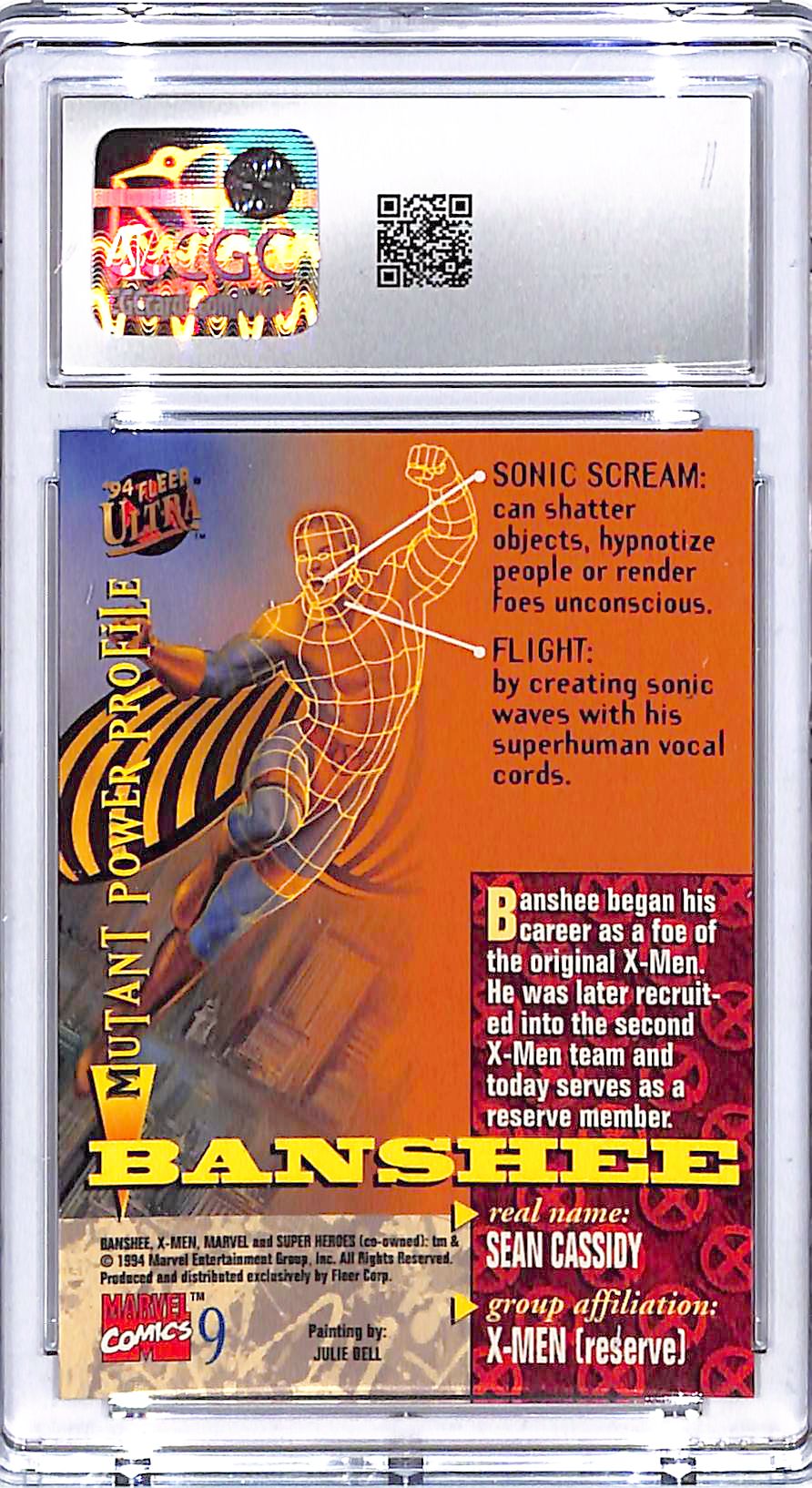 1994 Fleer Ultra X-Men Banshee #9 CGC 9.5